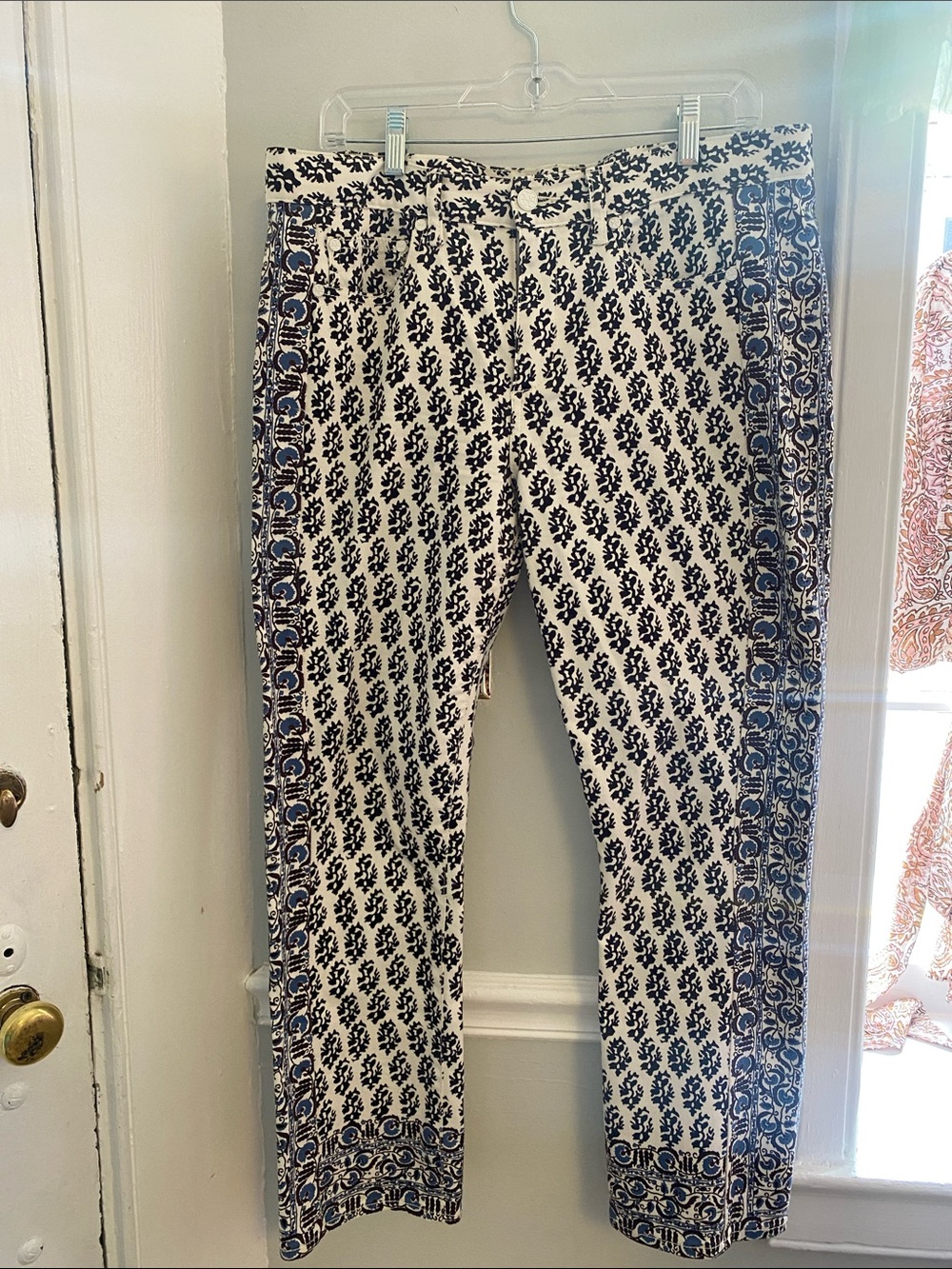Tory burch Women's cream with Blue and brown Patterned